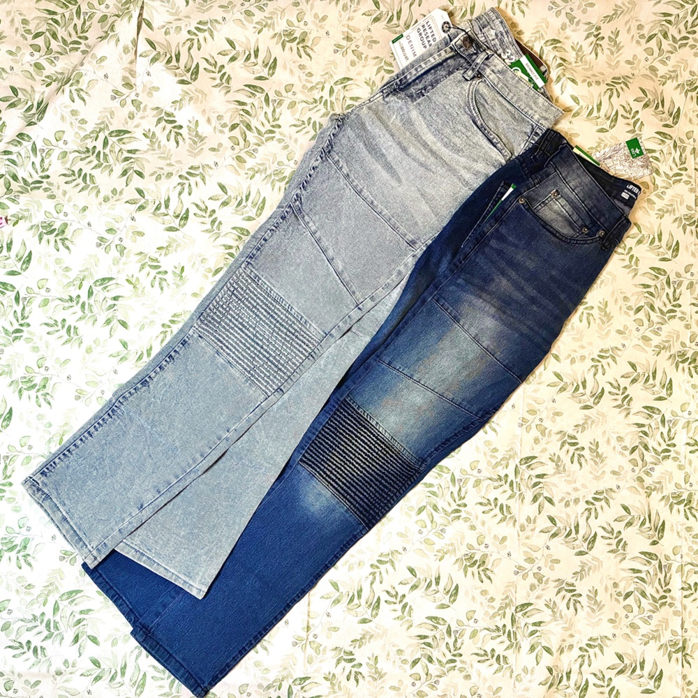 NWT-Lifted Research Group (LRG) Jeans—Lt Blue32, Dk Blue29, Gray 29);